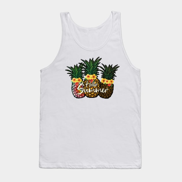 Hello Summer Tank Top by O2Graphic